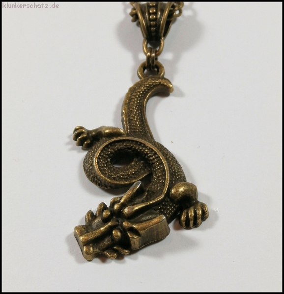 Kette "Glücksdrache" - 70 - 75 cm