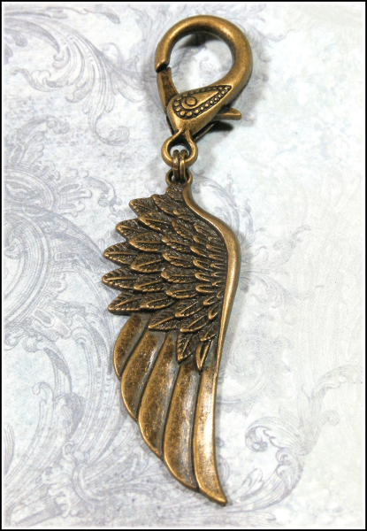 Charmanhänger "Engelsflügel in Bronze"