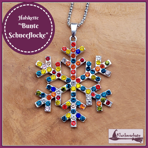 Halskette "Bunte Schneeflocke"