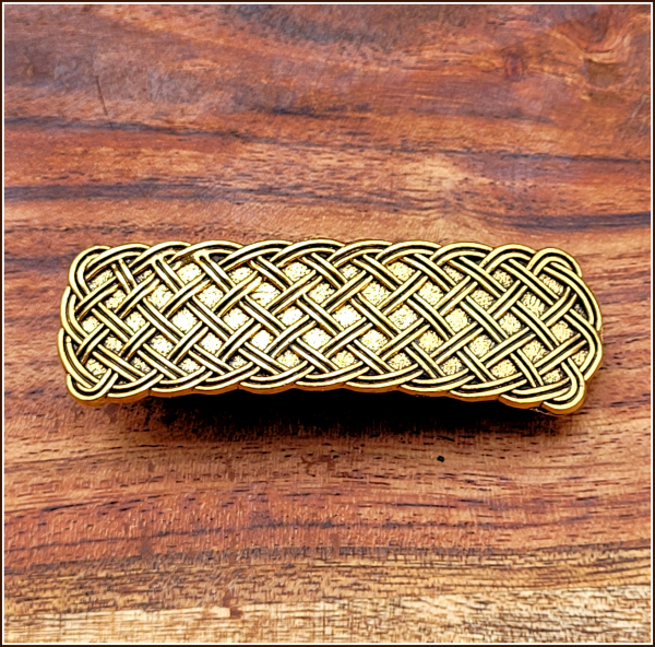 Haarspange "Keltische Knoten" in Antikgold