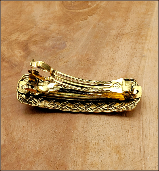 Haarspange "Keltische Knoten" in Antikgold