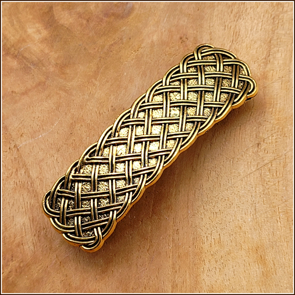 Haarspange "Keltische Knoten" in Antikgold