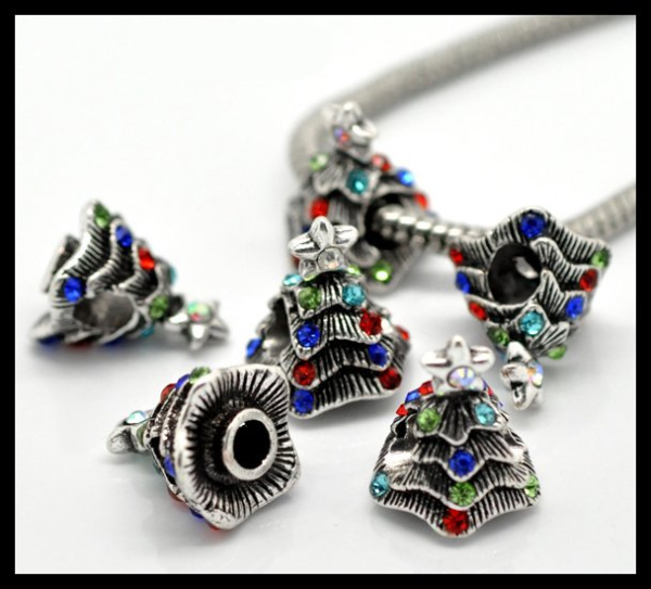 European Bead "Weihnachtsbaum, bunt geschmückt"