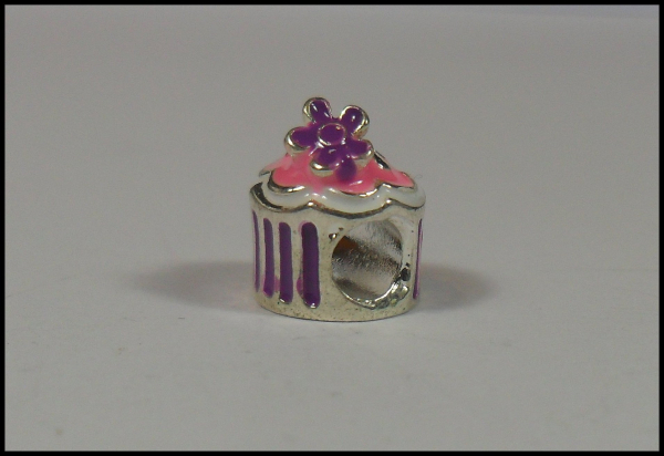 European Bead "Cupcake" - emailliert