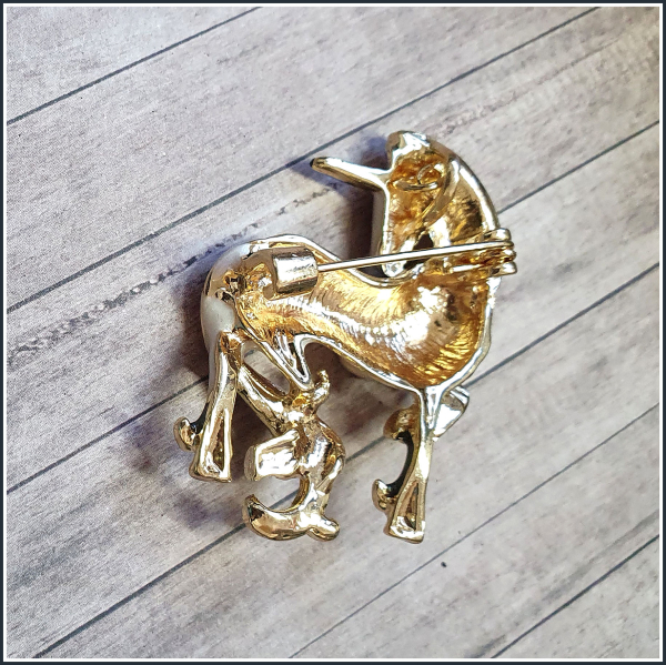 "Dark Unicorn" - Brosche & Kettenanhänger - 2 in 1