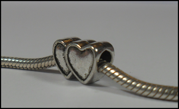 European Bead "Doppelherz - zwei Herzen im Einklang"