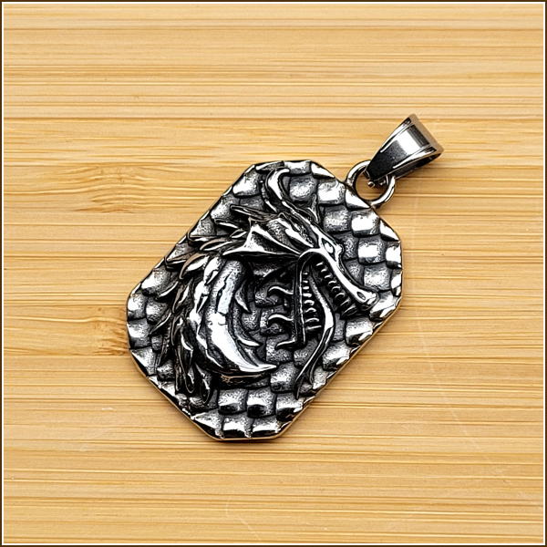 Kettenanhänger "Drachenbanner" aus Edelstahl