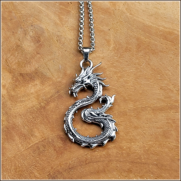 Halskette "Glücksdrache" - 62 cm
