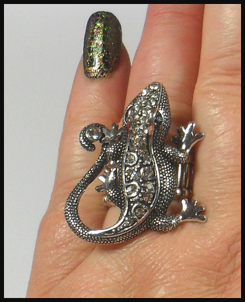 Ring mit Dehnschiene "Eidechse"