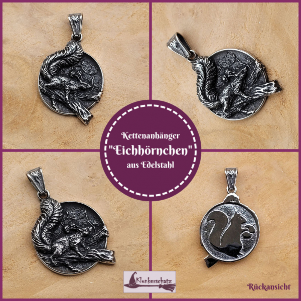 Kettenanhänger "Eichhörnchen" aus Edelstahl