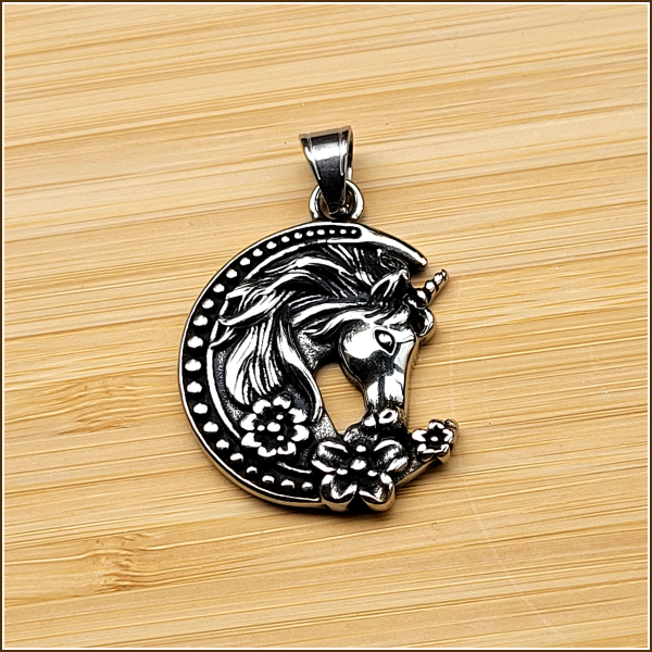 Kettenanhänger "Einhorn" aus Edelstahl