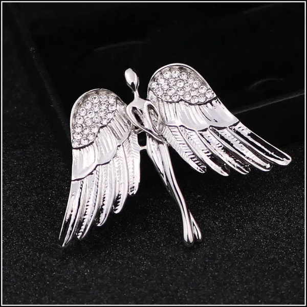 Brosche & Kettenanhänger „Schutzengel“ in Silber