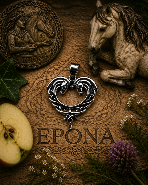 Kettenanhänger "Pferde der Epona" aus Edelstahl