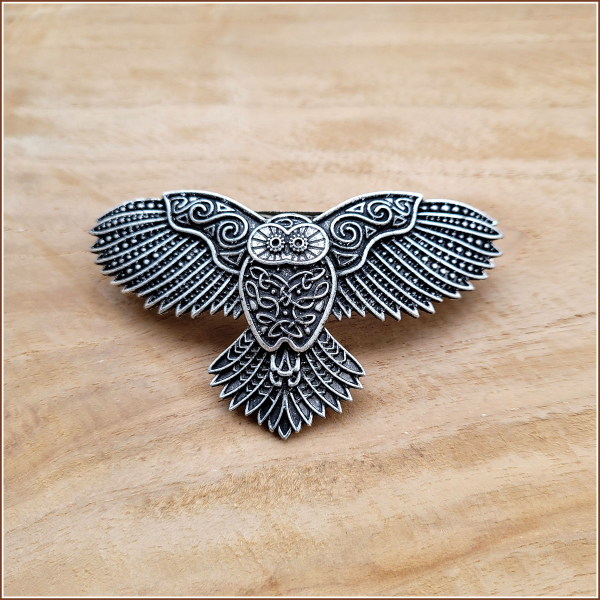 Haarspange "Keltische Eule"