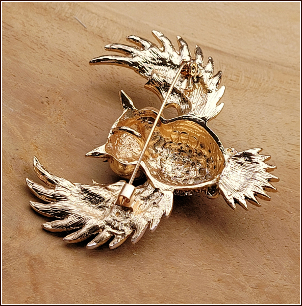 Brosche "Fliegende Eule"