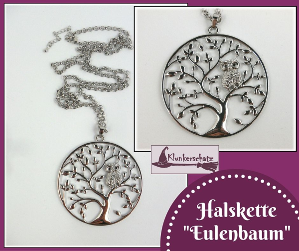 Halskette "Eulenbaum" - 70 cm