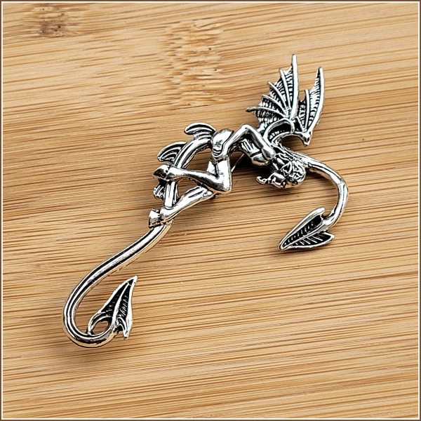 Brosche "Faun" in Jugenstil-Optik