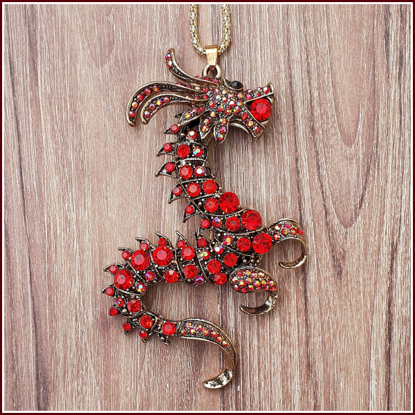 Halskette "Großer Feuerdrache"