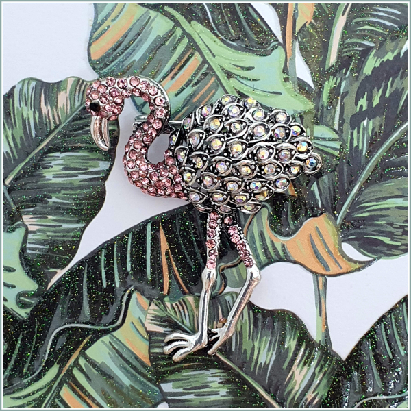 Brosche "Flamingo"