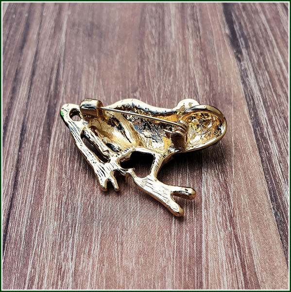 "Frosch" - Brosche & Kettenanhänger - 2 in 1
