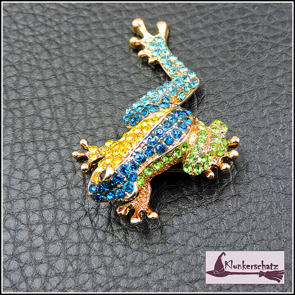 Brosche "Bunter Frosch"