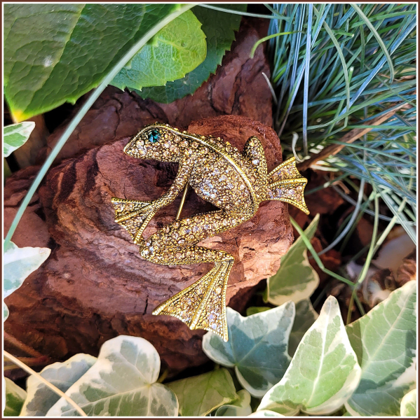 Brosche "Funkelfrosch"