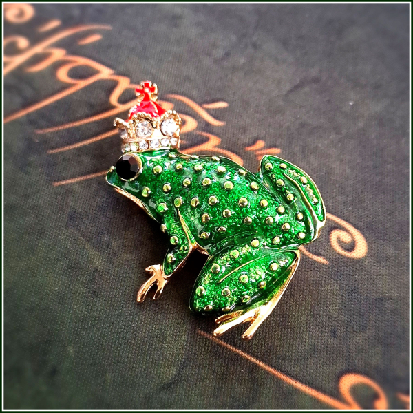 Brosche "Froschkönig"