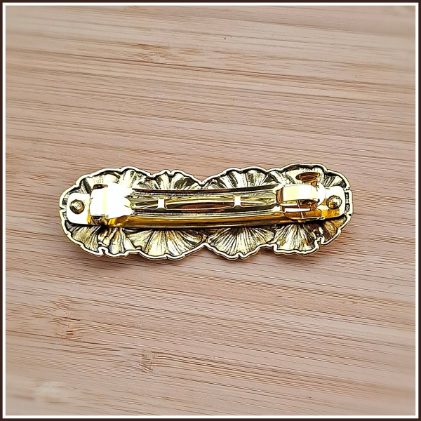 Haarspange "Ginkgo" in Antikgold