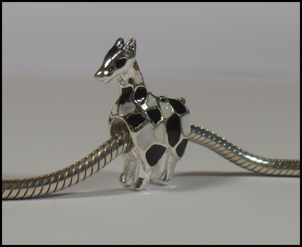 European Bead "Giraffe Giselle" - emailliert