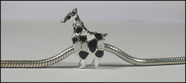 European Bead "Giraffe Giselle" - emailliert