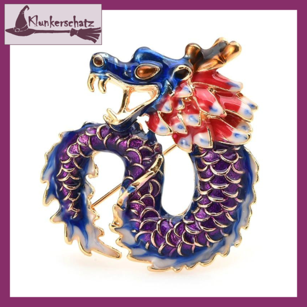 Brosche "Glücksdrache"