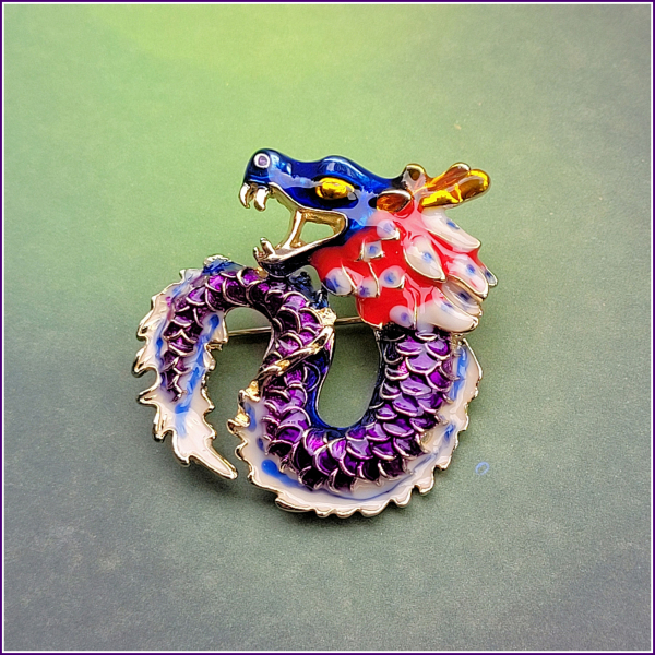 Brosche "Glücksdrache"