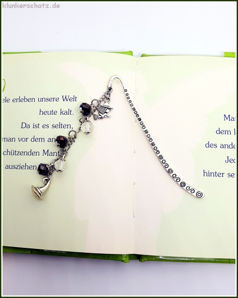 Lesezeichen "Klunkerhexe" - Einzelstück / Unikat