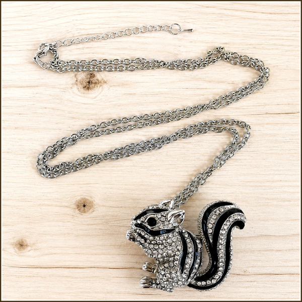 Halskette & Brosche "Hörnchen" - 2 in 1