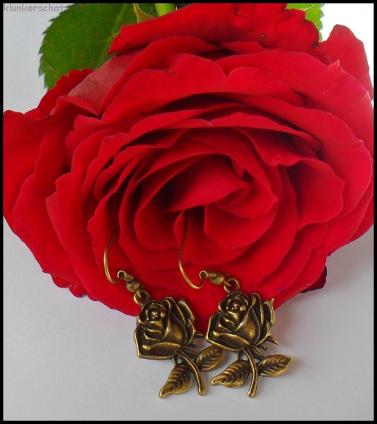 Ohrhänger "Romantic Bronze Rose"