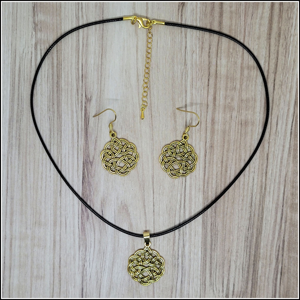 Schmuckset "Keltischer Knoten" in der Farbe Antikgold
