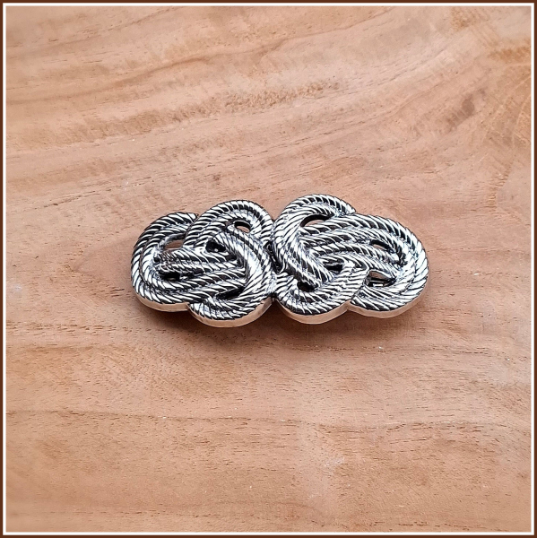 Haarspange „Knotwork“ in Antiksilber