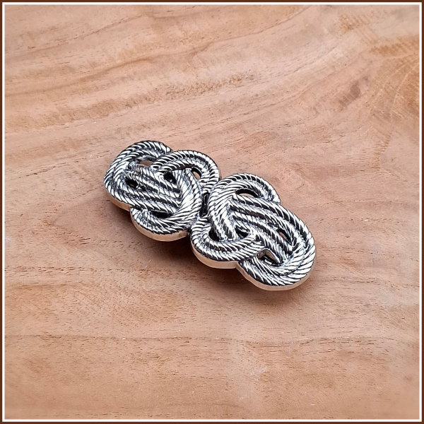 Haarspange „Knotwork“ in Antiksilber