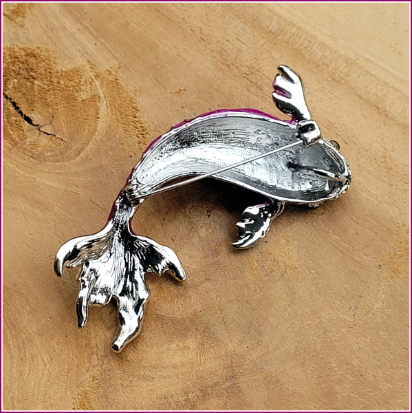 Brosche "Koi in Magenta"