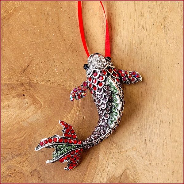 Geschenk-, Deko- oder Baumanhänger "Glitzernder Funkelkoi"