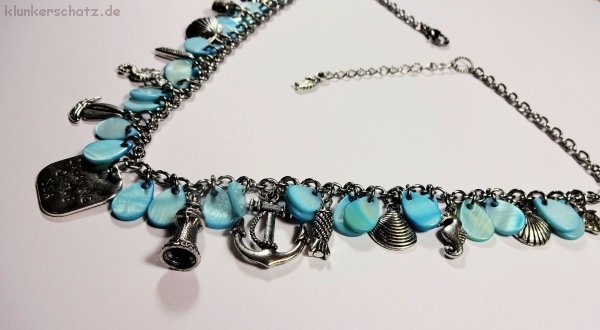 Kundenauftrag - Schmuckset - Dreaming of the sea - Bettelkette, Bettelarmband & Ohrschmuck
