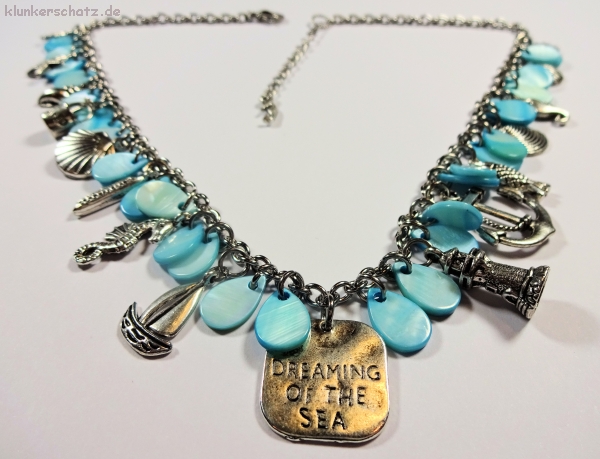 Kundenauftrag - Schmuckset - Dreaming of the sea - Bettelkette, Bettelarmband & Ohrschmuck