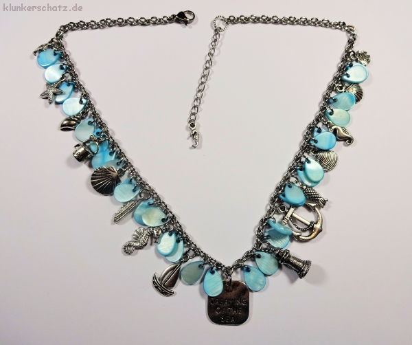Kundenauftrag - Schmuckset - Dreaming of the sea - Bettelkette, Bettelarmband & Ohrschmuck