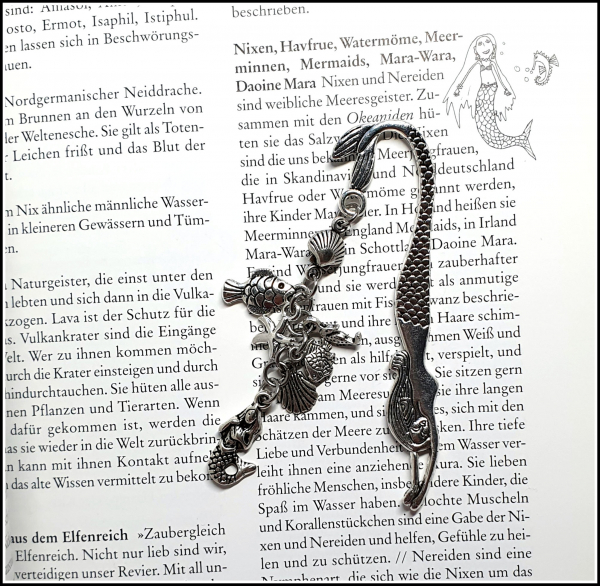 Lesezeichen  "Kleine  Meerjungfrau" - ca. 8 cm