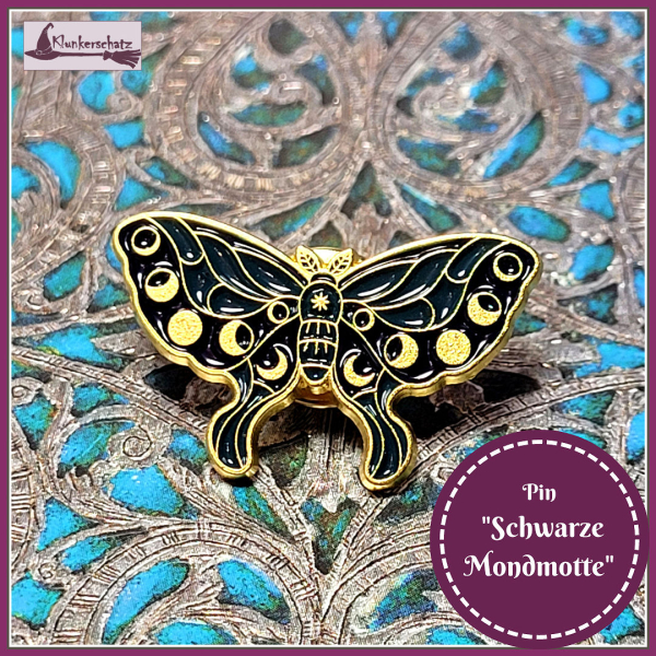 Pin "Schwarze Mondmotte"