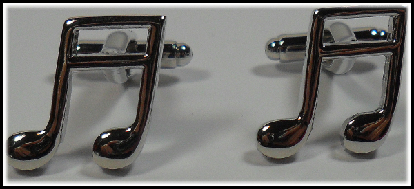Manschettenknöpfe "Noten 1" (Edelstahl)