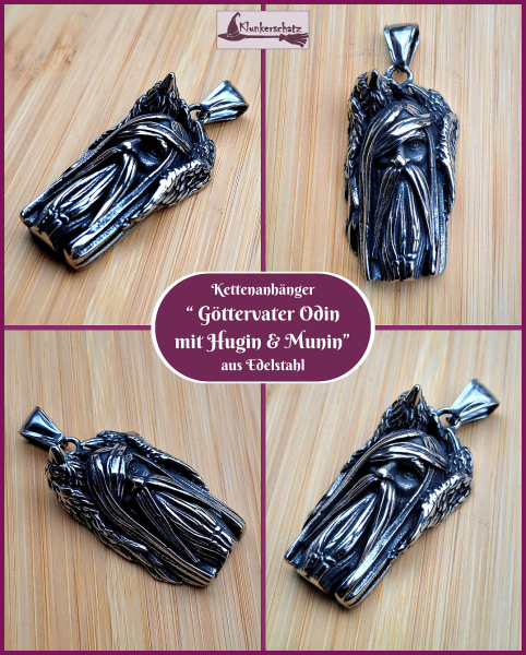 „Göttervater Odin“ - Kettenanhänger aus Edelstahl