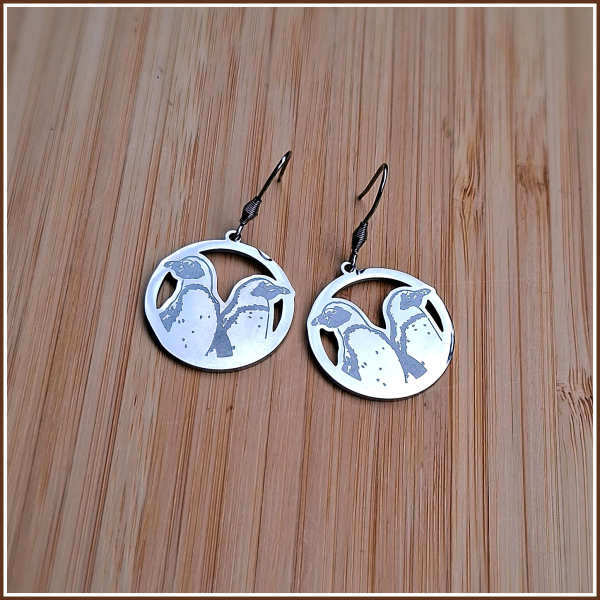 Ohrschmuck „Pinguinpaar“ aus Edelstahl