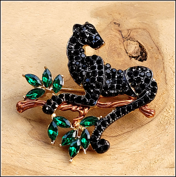 Brosche "Schwarzer Panther"