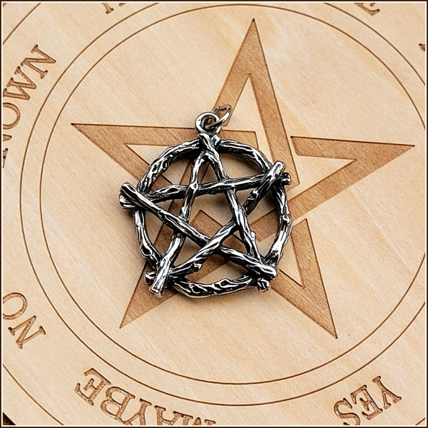 Kettenanhänger "Großes Pentagramm" aus Edelstahl